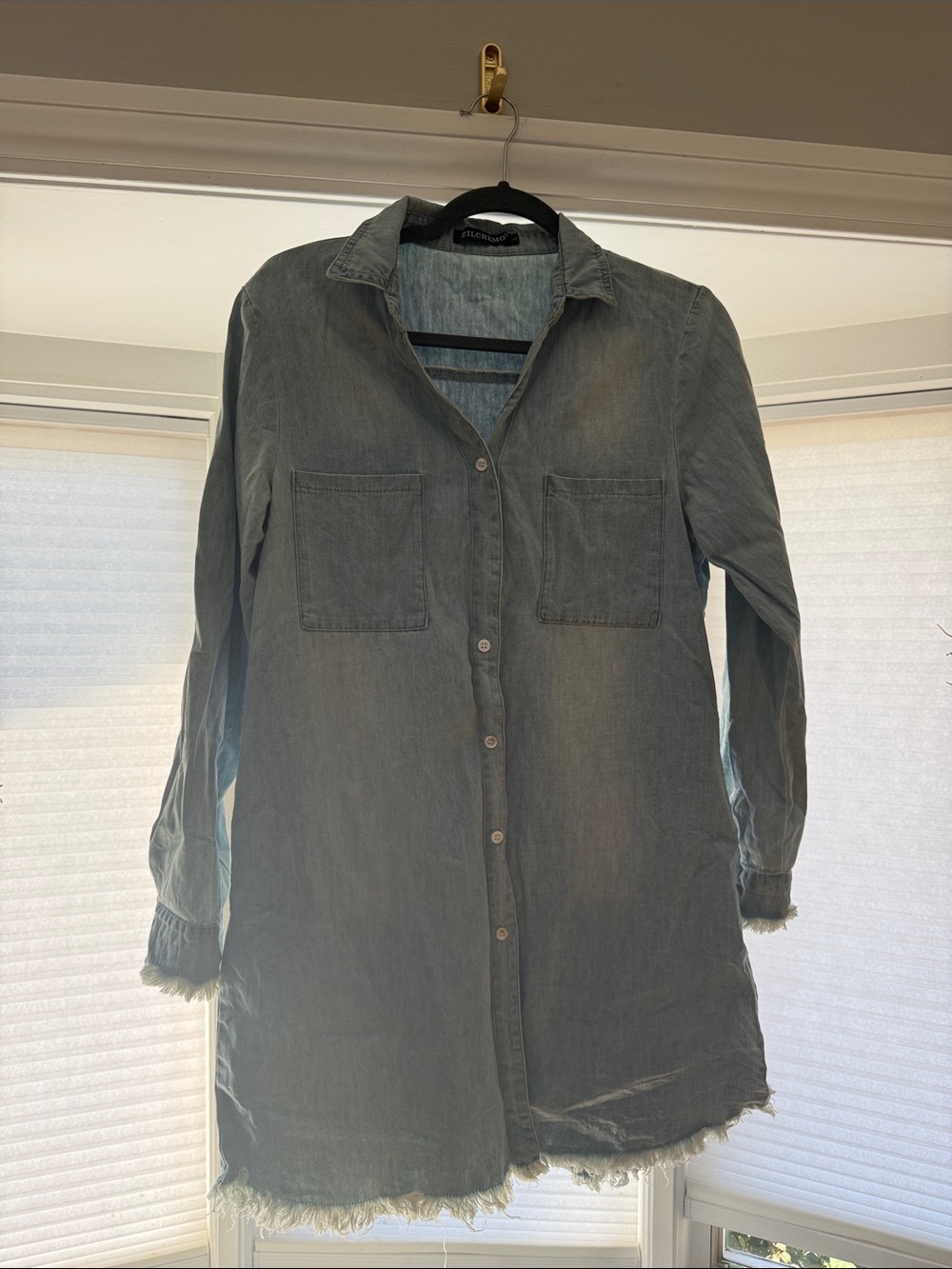 Light Blue Denim Shirt Dress